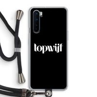 Topwijf Zwart: OnePlus Nord Transparant Hoesje met koord