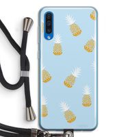 Ananasjes: Samsung Galaxy A50 Transparant Hoesje met koord