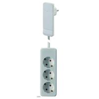 BACHMANN SmartPlug platte connector, met 3x geaarde stekkerdoos, wit, 1,6 m