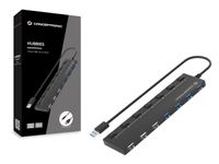 Conceptronic HUBBIES09B interface hub USB Type-A 5000 Mbit/s Zwart - thumbnail