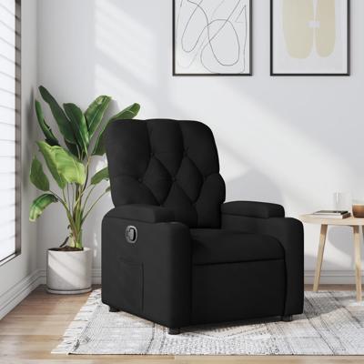 Fauteuil verstelbaar stof zwart