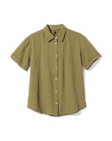 HEMA Damesblouse Kai mousseline groen (groen)