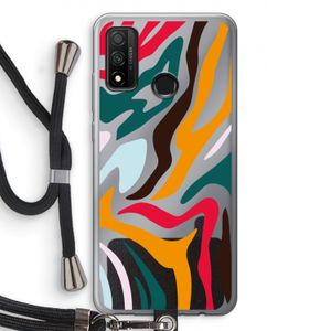 Colored Zebra: Huawei P Smart (2020) Transparant Hoesje met koord