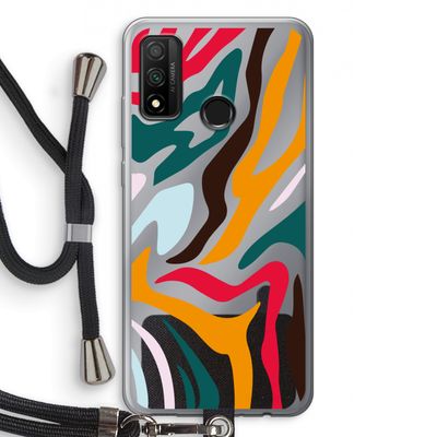 Colored Zebra: Huawei P Smart (2020) Transparant Hoesje met koord