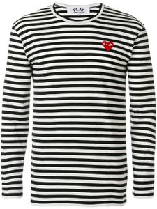 Comme Des Garçons Play striped long-sleeve T-shirt - Noir