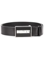 DSQUARED2 ceinture à plaque logo - Noir - thumbnail