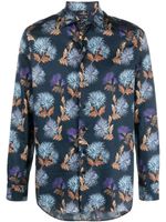 ETRO chemise en coton à fleurs - Bleu