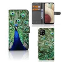 Samsung Galaxy A12 | Telefoonhoesje | Met pasjeshouder | Pauw