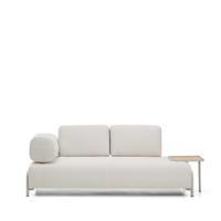 Kave Home 2-zits Bank 'Compo' Met bijzettafel, kleur Beige