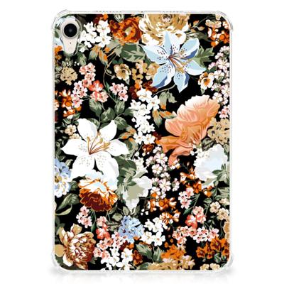Siliconen Hoesje voor Apple iPad mini 6 (2021) Dark Flowers Siliconen Hoesje voor Apple iPad mini 6 (2021) Dark Flowers