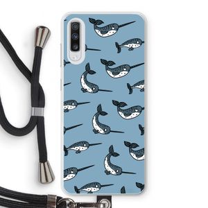 Narwhal: Samsung Galaxy A70 Transparant Hoesje met koord