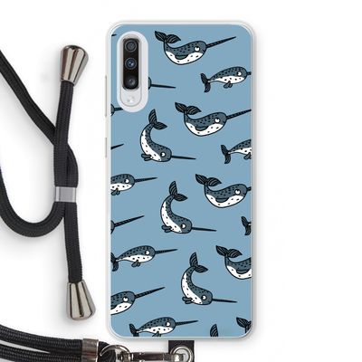 Narwhal: Samsung Galaxy A70 Transparant Hoesje met koord