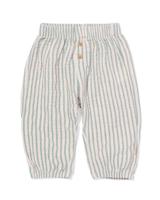 HEMA Newborn Broek Mousseline Strepen Groen (groen)