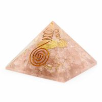 Orgonite Piramide Rozenkwarts - Flower of Life - (40 mm) - thumbnail