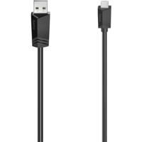 Hama USB-kabel USB 2.0 USB-micro-B stekker, USB-A stekker 0.75 m Zwart 00200607 - thumbnail