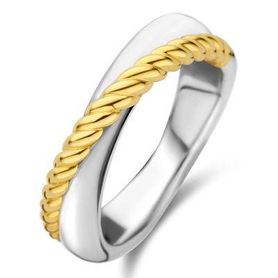 TI SENTO-Milano 12294MW Ring zilver-parelmoer goud-en zilverkleurig-wit 6 mm