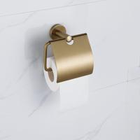 Fortifura Calvi - toiletrolhouder - met klep - Geborsteld Messing PVD (Goud) SW1183146 Fortifura Calvi - toiletrolhouder - met klep - Geborsteld Messing PVD (Goud) SW1183146