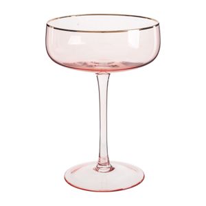 Champagneglas - roze/goud - 220 ml