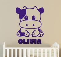 Vinilo decorativo vaquita personalizable