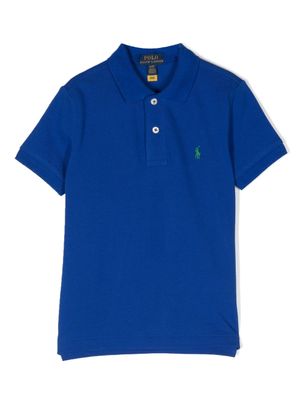 POLO RALPH LAUREN KIDS polo à logo brodé - Bleu