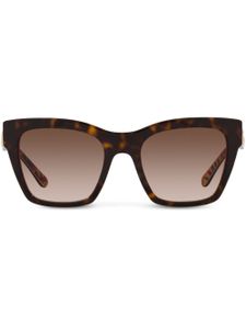 Dolce & Gabbana Eyewear lunettes de soleil à effet écailles de tortue - Marron