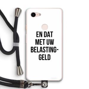 Belastinggeld: Pixel 3 XL Transparant Hoesje met koord