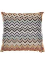 Missoni Home coussin carré à chevrons - Or - thumbnail