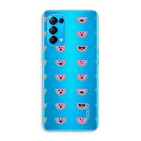 Smiley watermeloenprint: Oppo Find X3 Lite Transparant Hoesje Smiley watermeloenprint: Oppo Find X3 Lite Transparant Hoesje
