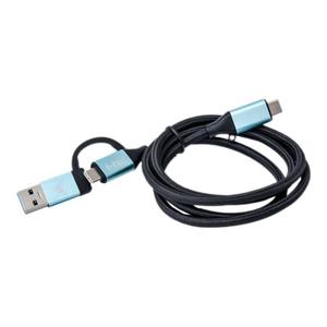 i-tec USB-C-kabel USB-C stekker 1 m Zwart, Blauw C31USBCACBL