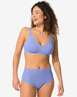 HEMA Damesstring Hoge Taille Micro Rib Blauw (blauw)