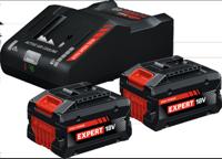 Bosch Blauw Accu Starterset EXBA18V-80 / 160 | 2x EXBA18V-80 + Lader EXAL18V-160 - 1600A0373T