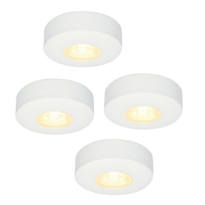 HOFTRONIC™ Set van 4 LED Opbouwspots Pavo wit 3 Watt 2700K 300lm Ultra dun 23 mm