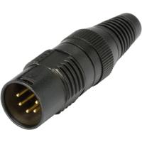 Hicon HI-X5CM-G XLR-connector Stekker, recht Aantal polen: 5 Zwart 1 stuk(s)