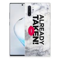 Samsung Galaxy Note 10 Plus | Siliconen hoesje | met naam Already Taken White