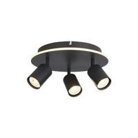 Plafondlamp San Diego 3Lt, Matt Black Metal