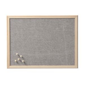 Prikbord - textiel - lichtgrijs - 40 x 60 cm - incl. punaises - luxe   -