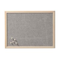 Prikbord - textiel - lichtgrijs - 40 x 60 cm - incl. punaises - luxe   - - thumbnail