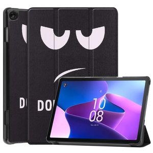 Lunso - Lenovo Tab M10 Gen 3 (3e generatie) - Tri-Fold Bookcase hoes - Don&apos;t Touch
