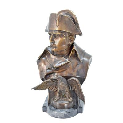 A BRONZE BUST OF NAPOLEON