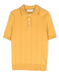 Brunello Cucinelli Kids polo en maille fine - Jaune