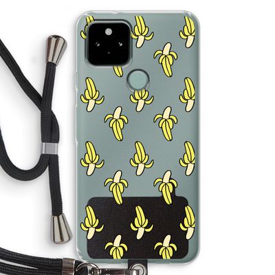 Bananas: Pixel 5 Transparant Hoesje met koord