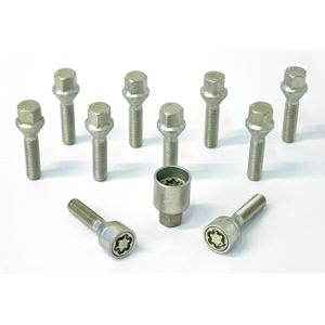 H&R Wielboutenset konisch M12x1.50 - Lengte 38mm - 10 stuks - incl. wielsloten HR1253801SET