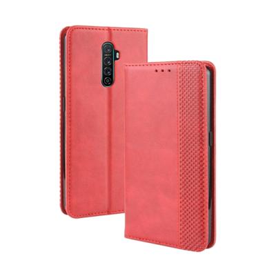 Voor oppo Reno ACE magnetische Buckle retro Crazy Horse textuur horizontale Flip lederen draagtas met houder & kaartsleuven & fotolijstjes (rood)