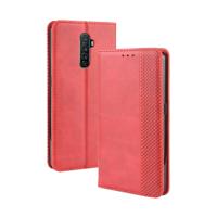 Voor oppo Reno ACE magnetische Buckle retro Crazy Horse textuur horizontale Flip lederen draagtas met houder & kaartsleuven & fotolijstjes (rood)
