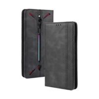Magnetische gesp retro Crazy Horse textuur horizontale Flip lederen case voor ZTE de rode magie 3 met houder & card slots & Photo Frame (zwart)