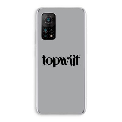 Topwijf Grijs Zwart: Xiaomi Mi 10T 5G Transparant Hoesje