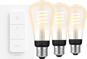 Philips Hue Filament White Ambiance Edison 3-pack + dimmer