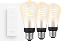 Philips Hue Filament White Ambiance Edison 3-pack + dimmer