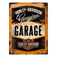 Nostalgic Art wandbord/muurplaatje - metaal - Harley Davidson Garage - 30 x 40 cm - Mancave - thumbnail