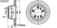 Remschijf ATE, Remschijftype: Geperforeerd / Geventileerd, u.a. für Porsche